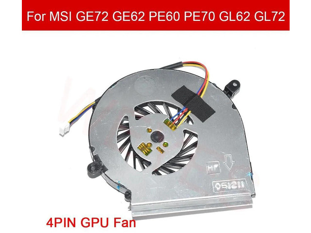 PAAD06015SL Laptop CPU GPU Cooling Fan, DC5V 4Pin PWM Replacement Notebook Cooler for MSI GE72 GE62 MS1795 PE60 PE70 GL62 GL72 Gaming Laptop...