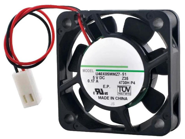 U40X05MMZ751 40x40x10mm 40mm Axial Cooling Fan, DC5V 0.17A 2Pin 6500RPM HighSpeed Mini Replacement Fan for SetTop Box, IPC Industrial Computer,...
