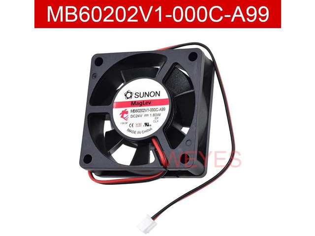 MB60202V1000CA99 60x60x20mm 60mm Axial Cooling Fan, DC24V 1.8W 2Pin HeavyDuty Replacement Fan for Inverter, Server Power Supply, Industrial...
