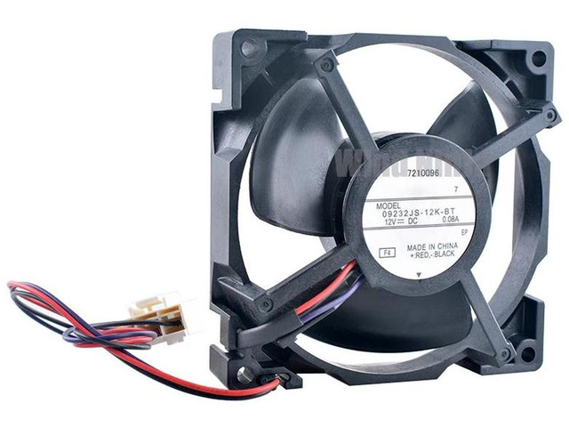 92mm Axial Cooling Fan DC 12V 0.08A 3Pin 92x92x32mm Replacement Fan 09232JS12KBT, LowPower Mini Fan for Refrigerator Motor, Freezer and Small...