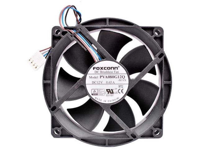 80mm 8025 CPU Cooling Fan DC 12V 0.65A 4Wire 80x80x25mm Replacement Fan PVA080G12Q, HighAirflow Axial Fan for Desktop PC Case, CPU Heatsink and...
