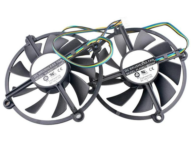 80mm GPU Cooling Fan DC 12V 0.35A 4Pin Replacement Fan PLA08015B12HH, HighPerformance Graphics Card Fan for GTX260 GTX250, Enhanced Heat...