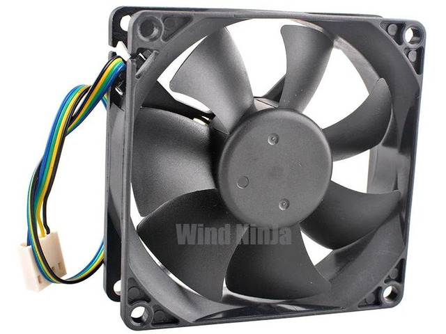 80mm HighSpeed Server Cooling Fan DC 12V 0.40A 4Pin 4400RPM 80x80x25mm Replacement Fan F128025SU, HighAirflow Axial Fan for Server Chassis, CPU and...