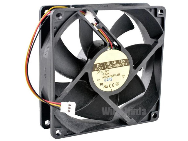 AG09212MB257210 Dual Ball Bearing Cooling Fan, 92x92x25mm 9.2cm DC 12V 0.30A 3Wire Replacement Fan, High Airflow Ventilation Fan for PC Chassis,...