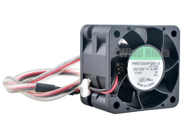 PMD1204PQB1A Dual Ball Bearing Cooling Fan, 40x40x28mm 4cm DC 12V 4.0W 2Pin Replacement Fan, High Airflow Compact Vent Fan for 1U 2U RackMount...