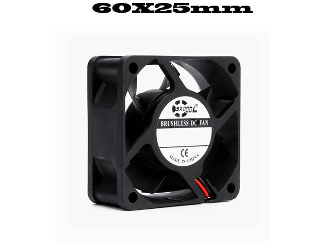 6025 Brushless Axial Silent Cooling Fan, 60x60x25mm DC 24V 2Pin Sliding Bearing Replacement Vent Fan, LowNoise Brushless Motor Fan for Chassis,...