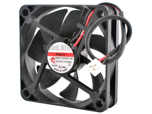 ME60151V3D02CA99 Silent Cooling Fan, 60x60x15mm 6cm DC 12V 0.90W 2Pin Replacement Vent Fan, Slim Compact Internal Cooler for Projector and Power...