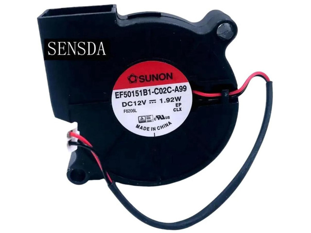 5015 Blower Turbine Cooling Fan, 50x50x15mm 50mm DC 12V 1.92W Double Ball Bearing Replacement Fan, Centrifugal Air Blower for Humidifier and...