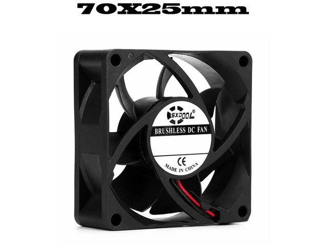 7025 Brushless Axial Cooling Fan, 70x70x25mm DC 5V 2Pin Sliding Bearing Silent Replacement Vent Fan, LowNoise Cooler for Equipment Housing, Power...