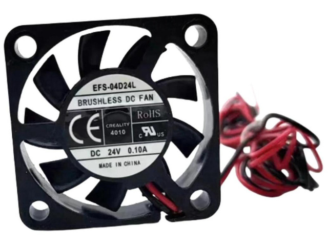 EFS04D24L UltraThin Industrial Blower Fan, 40x40x10mm 40mm DC 24V 0.1A 8000RPM with 135cm Long Cable Replacement Cooler for Inverter and PLC...