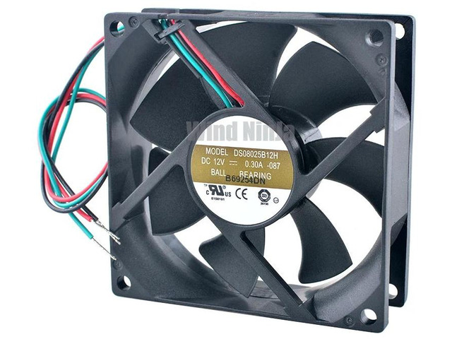 DS08025B12H Dual Ball Bearing Axial Cooling Fan, 80x80x25mm 8cm DC 12V 0.30A 3000RPM Replacement Vent Fan, HighDurability Cooler for Computer Case,...