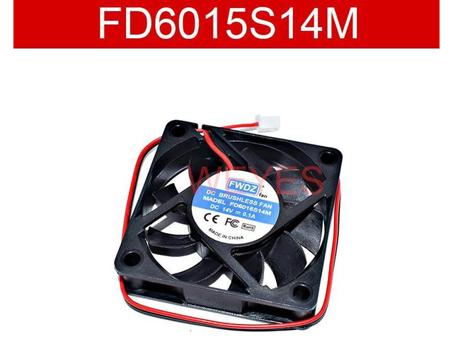 FD6015S14M Server Cooling Fan, 60x60x15mm DC 14V 0.1A 2Wire Brushless Cooling Fan, Replacement Fan for Server, Industrial Equipment, Chassis Heat...