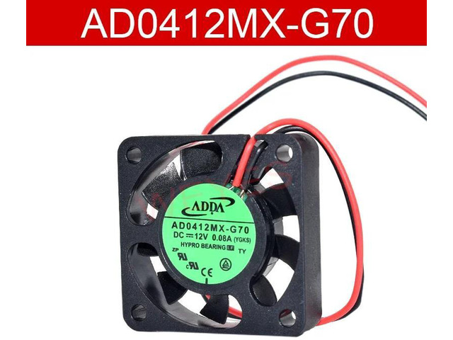AD0412MXG70 40x40x10mm DC 12V 0.08A 2Pin Cooling Fan, UltraQuiet Brushless Replacement Fan for Silent Heatsink, Micro Device Power Monitor Compact...