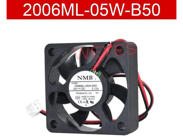 2006ML05WB50 Replacement Cooling Fan, 50x50x15mm 5cm DC 24V 0.12A 2Wire Brushless Fan for Industrial Equipment, Inverter, Compact Device Heat...