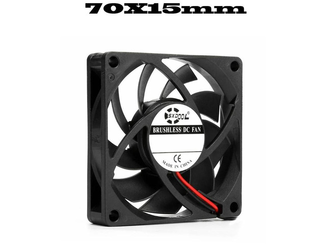 7015 Axial Brushless Silent Cooling Fan, 70x70x15mm DC 5V 2Pin Sliding Bearing Replacement Fan for Equipment Housing Small Compact Electronic...