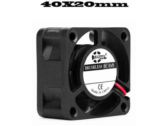 4020 Axial Brushless Silent Cooling Fan, 40x40x20mm DC 12V 2Pin Sliding Bearing Replacement Fan for Equipment Housing Mini Compact Electronic...