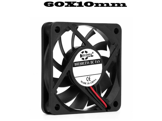 6010 Axial Brushless Silent Cooling Fan, 60x60x10mm DC 24V 2Pin Sliding Bearing Replacement Fan for Equipment Housing Slim Compact Industrial...