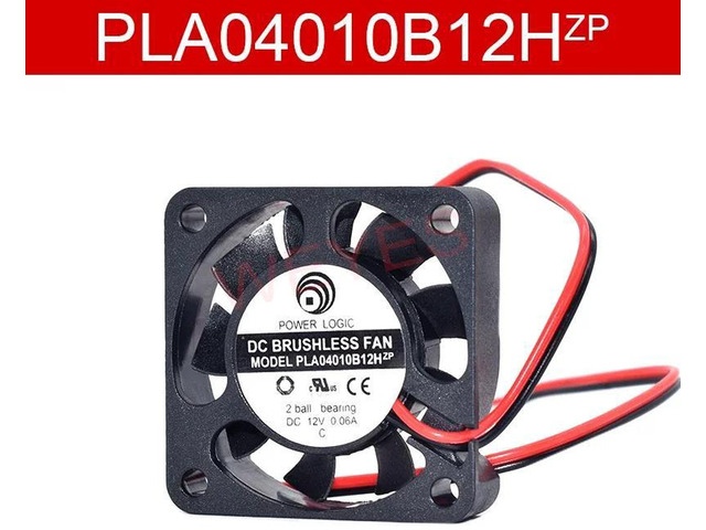 PLA04010B12H Axial Cooling Fan, 40x40x10mm DC 12V 0.06A 2Pin Brushless Replacement Fan for Server Industrial Equipment Heat Dissipation Repair