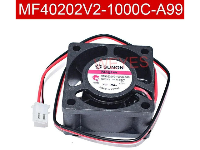 MF40202V21000CA99 Square Axial Cooling Fan, 40x40x20mm 4020 DC 24V 0.68W 2Pin Brushless Replacement Fan for Server Industrial Cabinet Equipment...