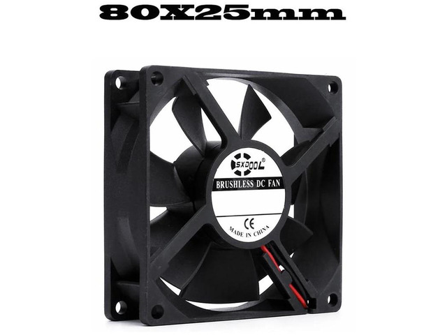 8025 80x80x25mm DC 5V Brushless Axial Silent Cooling Fan 2Pin Sliding Bearing Replacement Fan for Computer Case, Power Module, Equipment Cabinet,...