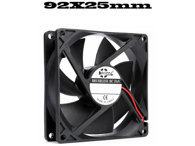 9225 92x92x25mm DC 24V Brushless Axial Silent Cooling Fan 2Pin Sliding Bearing Replacement Fan for Industrial Cabinet, Inverter, Power Supply, DIY...