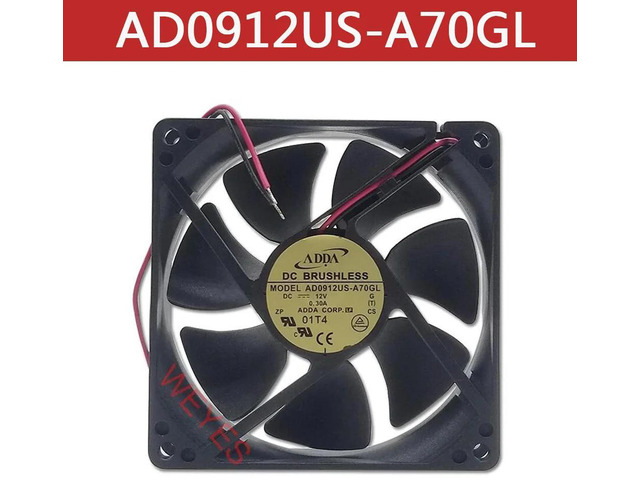 AD0912USA70GL 9025 90x90x25mm DC 12V 0.30A 2Pin Axial Brushless Cooling Fan 90mm Replacement Fan for PC Chassis, Case, Power Supply, Desktop...