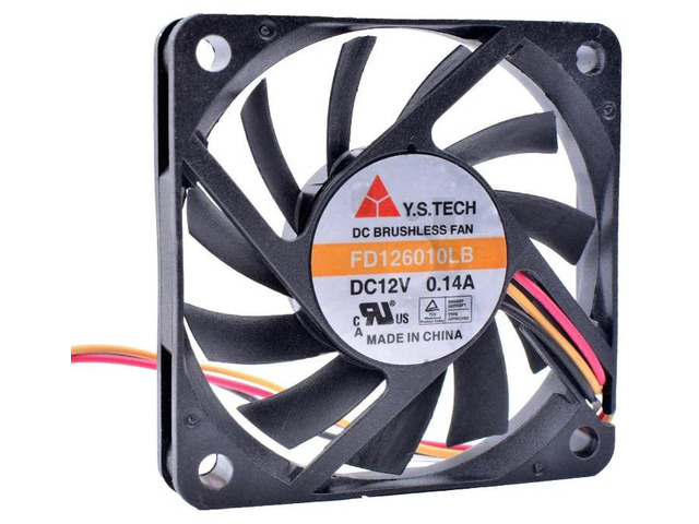 FD126010LB 6010 60x60x10mm DC 12V 0.14A 3Pin Silent Axial Brushless Cooling Fan 60mm Replacement Fan for Computer CPU, PC Case, Compact Mainboard...