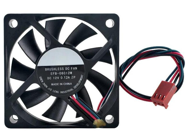 EFB06C12M 6015 60x60x15mm DC 12V 0.12A 3Pin Silent Axial Brushless Cooling Fan 60mm Replacement Fan for Computer Hardware, Notebook, Mainboard CPU...