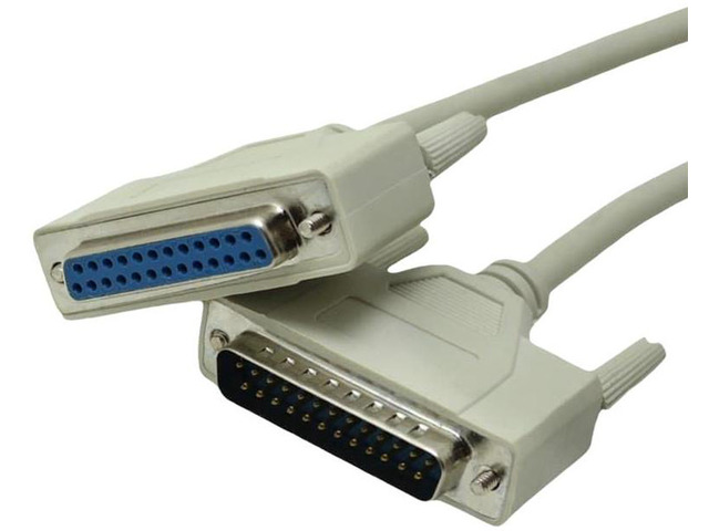 DB25 Male to Female Extension Cable, 25Pin 25P Terminal Block Matching Serial Cable, Shielded Design, 1.5m Length for Industrial RS232...