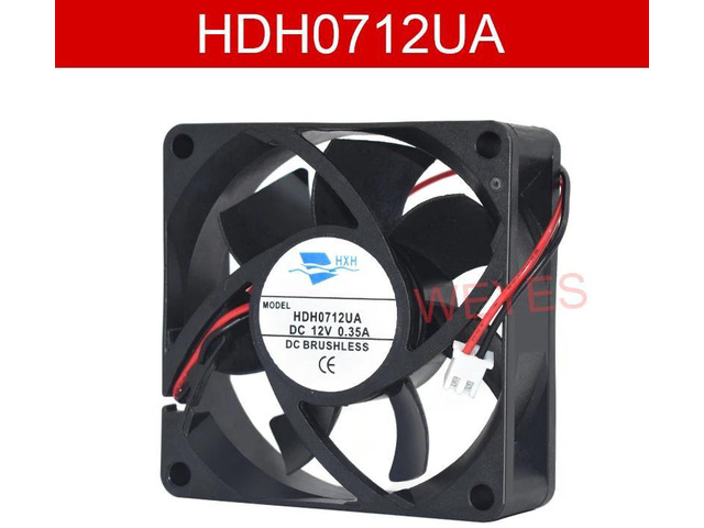 HDH0712UA 7025 Axial Cooling Fan 70x70x25mm 7CM DC12V 0.35A DualLine Brushless Fan Replacement for HXH 7025 Heatsink, Industrial Heat Dissipation,...