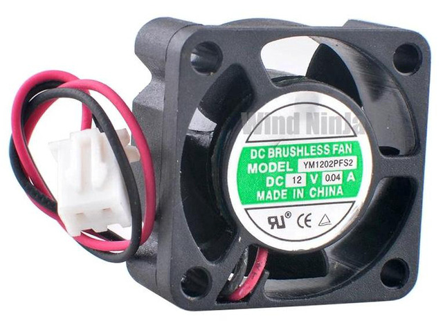 YM1202PFS2 2510 Axial Mini Cooling Fan 25x25x10mm 2.5CM DC12V 0.04A 2Pin Brushless Tiny Fan Replacement for Printer, Router, Compact...