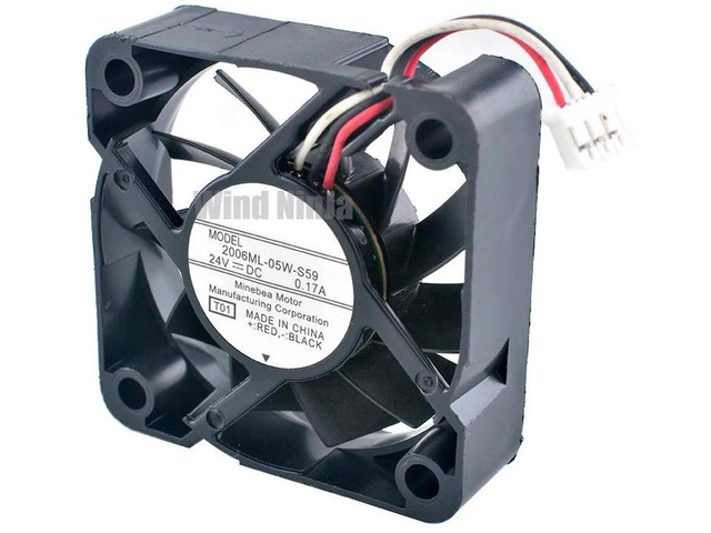 2006ML05WS59 5015 Axial Cooling Fan 50x50x15mm 5CM DC24V 0.17A 3Pin Brushless Industrial Replacement Fan for Frequency Converter, Compact...
