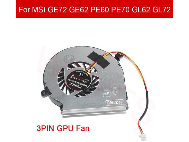 PAAD06015SL Laptop GPU Cooling Fan DC5V 3Pin Brushless Replacement Fan for MSI GE72, GE62, MS1795, PE60, PE70, GL62, GL72 Gaming Notebook Internal...
