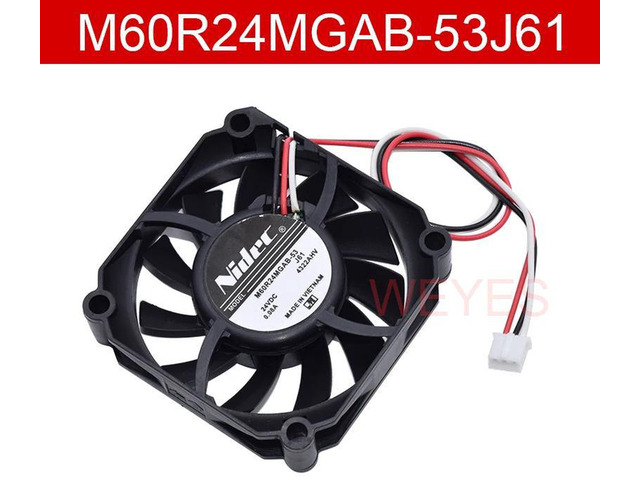 M60R24MGAB53J61 M60R24MGAB53J56 60x60x15mm 60mm Axial Cooling Fan, DC 24V 0.08A 3Pin Replacement Power Supply Fan for 1519, 1819 Printer Hardware...