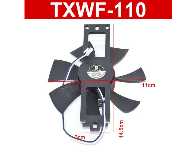 TXWF110 DC Brushless Exhaust Cooling Fan, 2Pin DC 18V 0.16A Replacement Cooling Fan, Professional Repair Spare Part for Midea Induction Cooker...