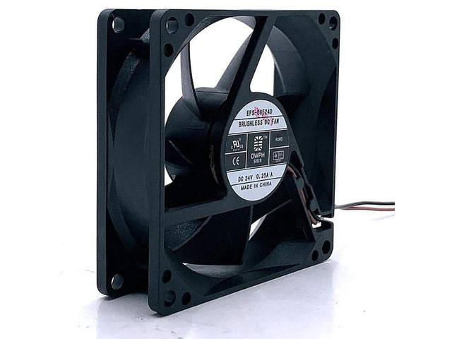 80mm 80x80x25mm DC 24V Axial Cooling Fan EFS08E24D DWPH, 2Wire 0.25A 8cm Replacement Cooling Fan, HighPerformance Fan for Server Inverter...