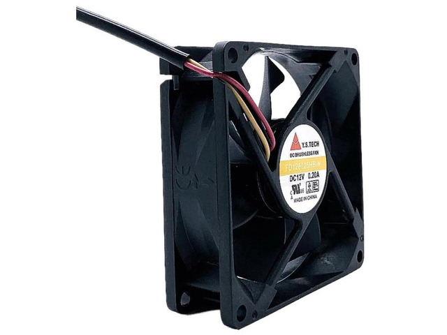 FD128025HBN 8025 Axial Cooling Fan, 80x80x25mm 8cm DC 12V 0.20A Dual Ball Bearing 2Wire 3P Replacement Fan, HeavyDuty Fan for PC Chassis Industrial...