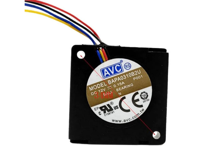 BAPA0310B2U 3010 Turbo Blower Fan, 30x30x10mm 3cm DC 12V 0.15A 4Pin PWM Dual Ball Bearing Centrifugal Fan, Replacement Blower for 3D Printer Hotend...