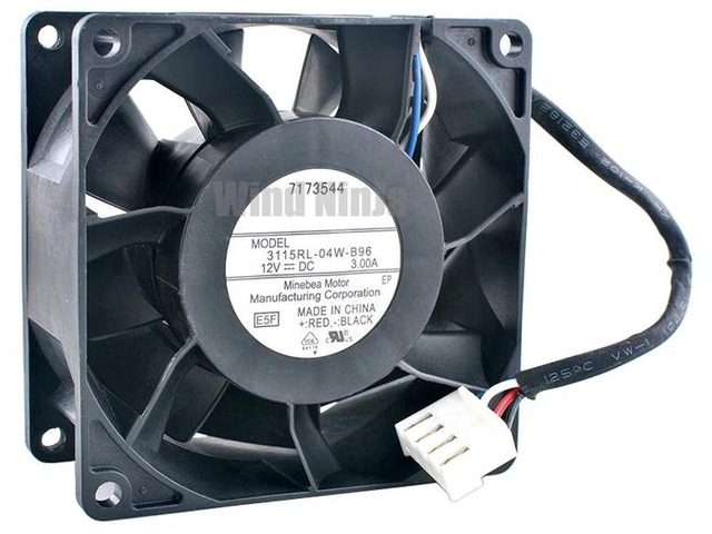 3115RL04WB96 80mm 80x80x38mm DC12V 3.00A Dual Ball Bearing Cooling Fan, High Airflow 8cm Replacement Fan for Server Chassis, Industrial Cabinet and...