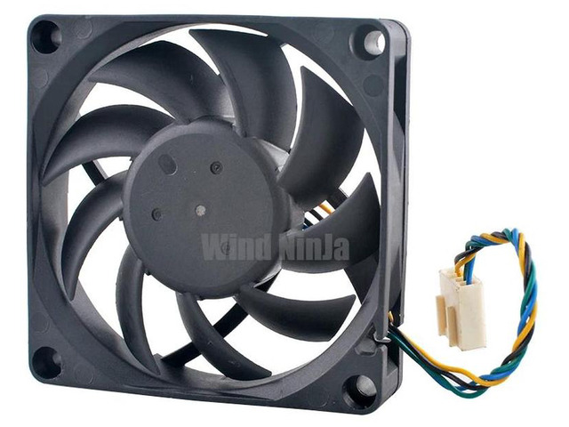 2Pack AFB0712HHB 70x70x15mm DC 12V 0.45A 4Pin PWM Axial Cooling Fans, 70mm Brushless Replacement Fans for CPU Cooler, PC Chassis Desktop Computer...