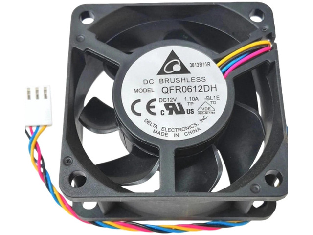 6025 HighSpeed PWM Cooling Fan Replacement for QFR0612DHBL1E, 60mm 60×60×25mm DC 12V 1.10A Dual Ball Bearing 4Wire Fan, for DIY Server Cooling &...