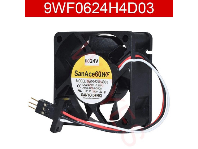 6025 Industrial Cooling Fan 9WF0624H4D03, DC 24V 0.15A 3Wire Tachometer Axial Replacement Fan for FANUC CNC, Servo Amplifier and Industrial Control...