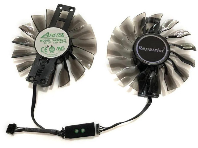 GA92S2H 90mm GPU Cooling Fan, VGA Replacement Cooler Fan for Gainward GTX1060 Super JetStream & GTX1060 Phoenix GS Graphics Card, DC12V 4Pin PWM...