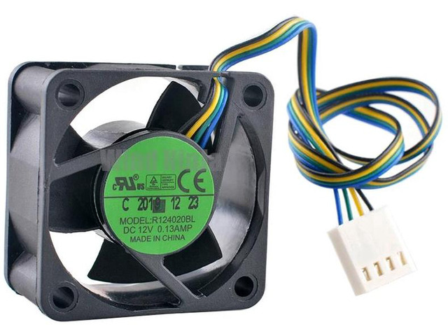 2Units R124020BL Axial Cooling Fan, 40x40x20mm 4CM DC12V 0.13A 4Pin 5000RPM Dual Ball Bearing Replacement Fan for CPU, Power Supply, Server and...