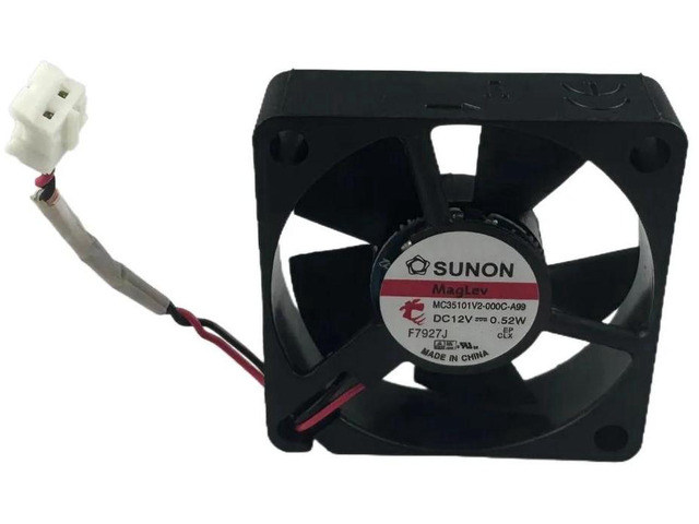 MC35101V2000CA99 35x35x10mm Mini DC Cooling Fan, 3510 12V 0.52W 2Pin Small Replacement Fan, 35mm Miniature Axial Fan for DIY Electronics, Printer,...