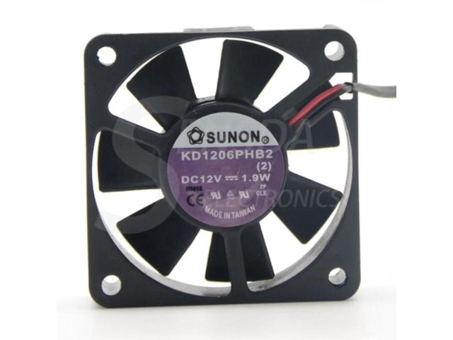 KD1206PHB2 60mm Compact DC Cooling Fan, 60×60×25mm DC12V 0.16A 1.9W Silent Axial Fan, Replacement Fan for Servers and Electronic Devices Heat...