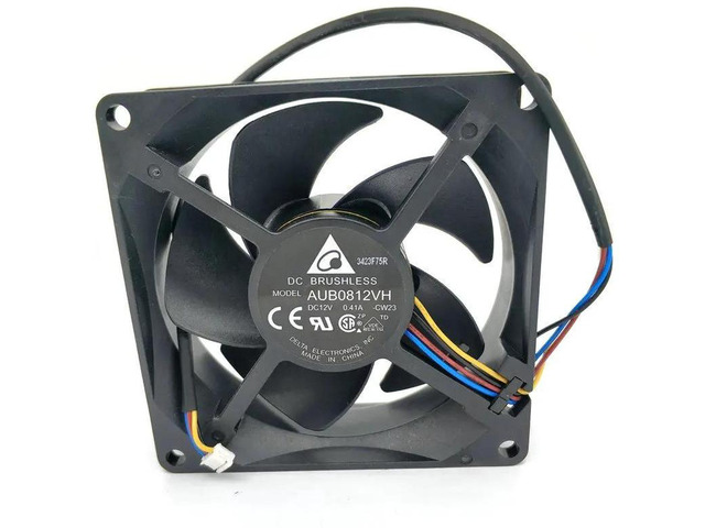 AUB0812VH 8025 80mm DC Brushless Cooling Fan 80×80×25mm DC12V 0.41A 4-Wire Axial Fan with Alarm Signal, Replacement for Server Power Supply...