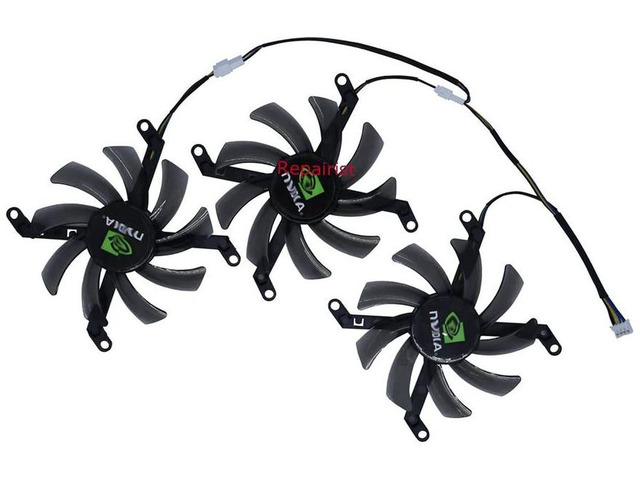 3Pcs/Set Graphics Card Cooling Fan T129215SU, VGA GPU Video Card Cooler Fan Replacement Kit for RTX 2080 Ti Gaming Graphics Card, Desktop GPU Heat...