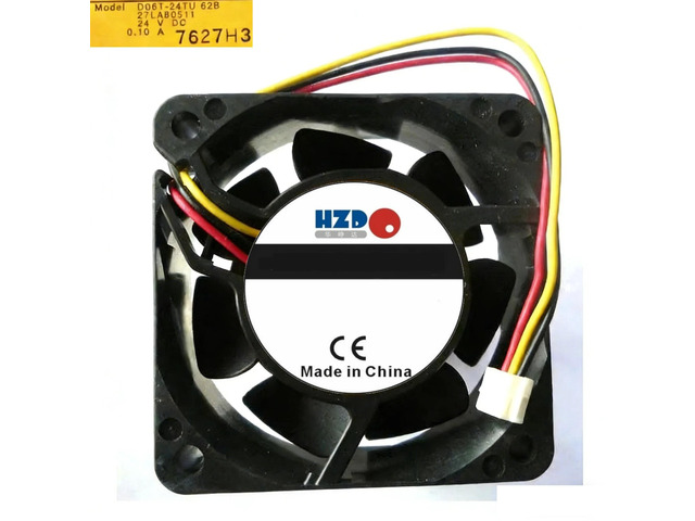 6025 6cm Three-Wire Cooling Fan D06T-24TU 62B 27LA80511 45BH7, 60x60x25mm DC24V 0.1A Axial Fan, Small Industrial Replacement Fan for Electronic...