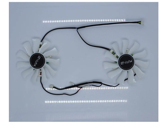 T129215SU White VGA Graphics Card Cooling Fan, 2 Fans Per Set, Replacement GPU Cooler Fan for KFA2 GTX 1080Ti EX and GTX 1080Ti EX OC 11GB Video...